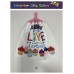 Crochet Top Hand Towel / Tea Towel - All You Need is Love & Cupcakes Crochet Top Hand Towel / Tea Towel - All You Need is Love & Cupcakes